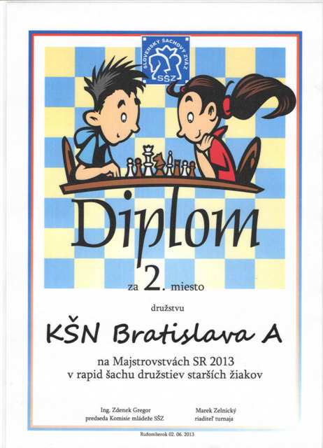 Diplom za 2.miesto v súťaži 172